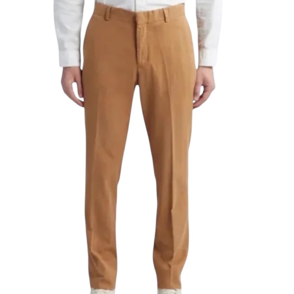 Nordstrom Trim Fit Flat Front Lyocell Blend Chinos | Brown Saddle | NWT